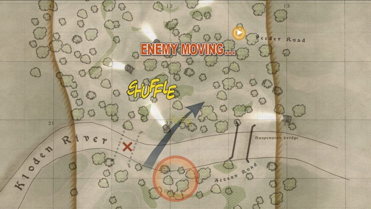 Hidden enemy movement