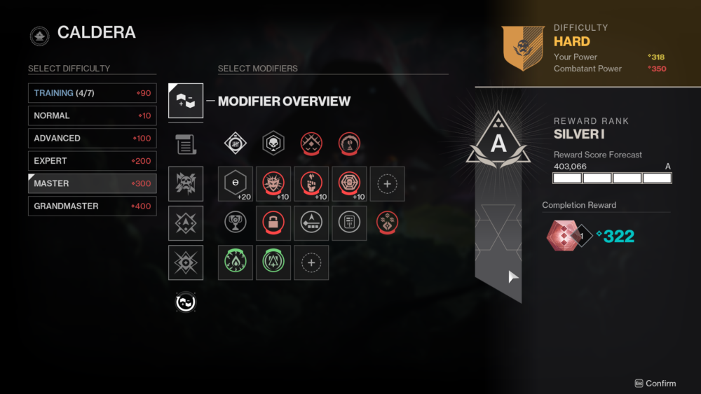 Portal Difficulty settings in Destiny 2
