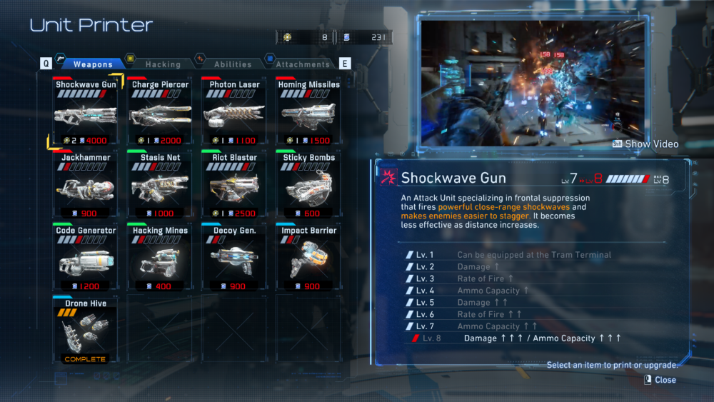 Weapon Upgrading in Pragmata