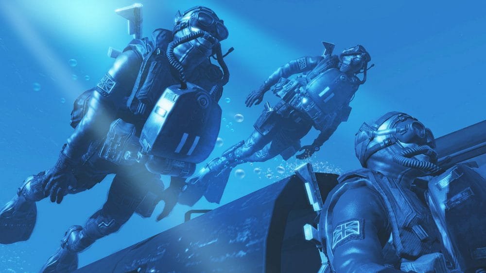 scuba diving in Call of Duty: Modern Warfare 2