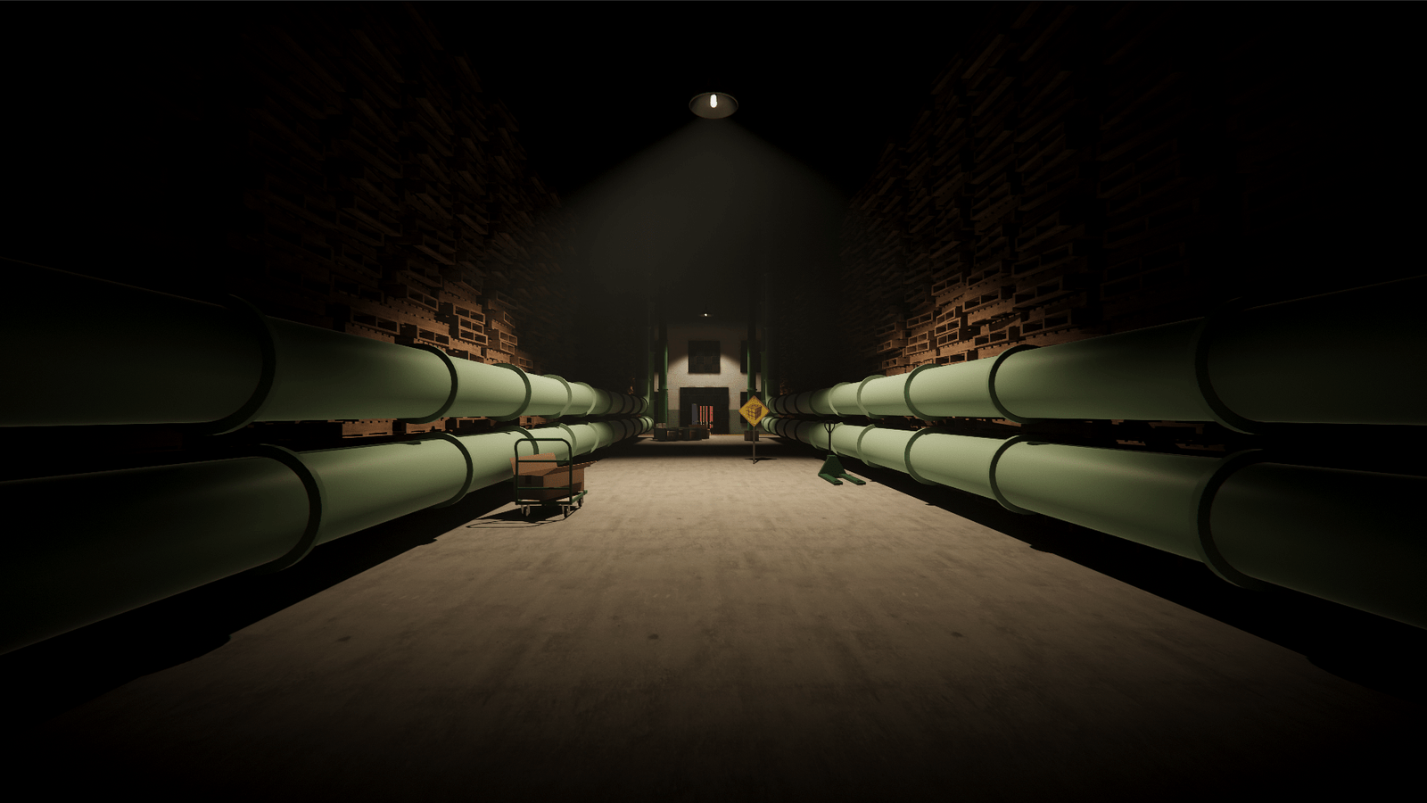 Warehouse hallway in Superliminal